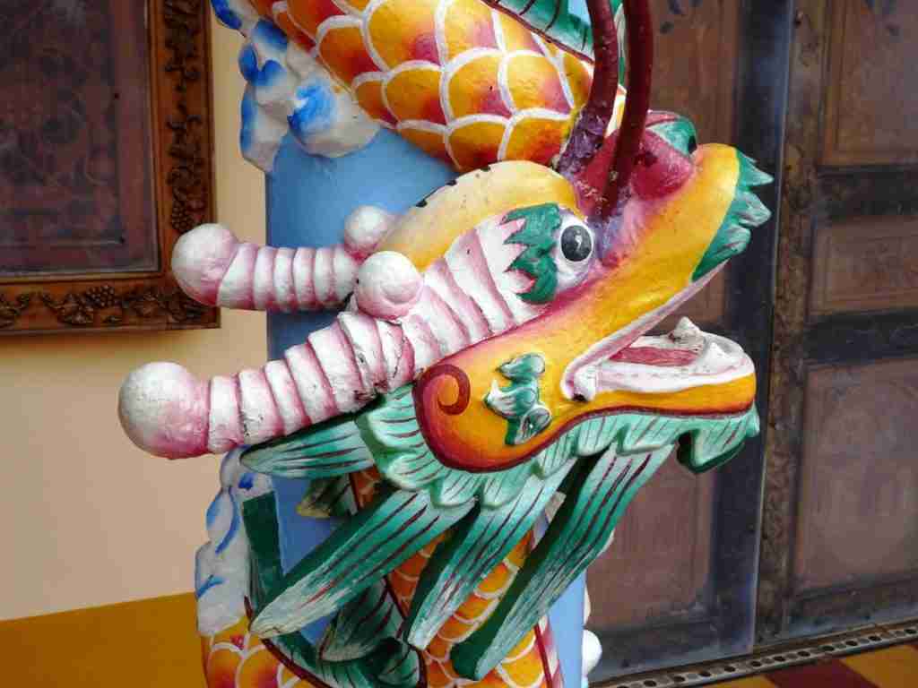 Dragon at the Cao Dai Great Temple in Vietnam