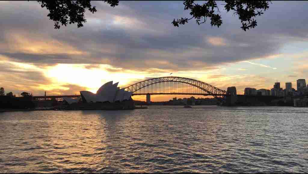 Mrs Macquaries chair is the best place to watch the sunset in Sydney