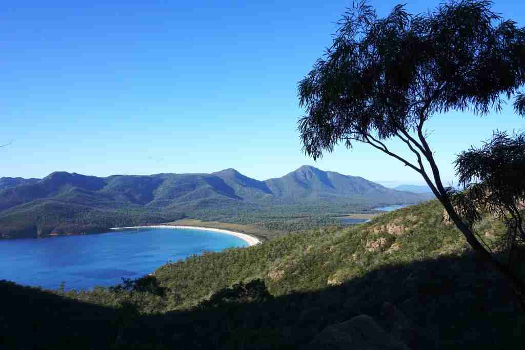 The view from the Wineglass Bay Lookout