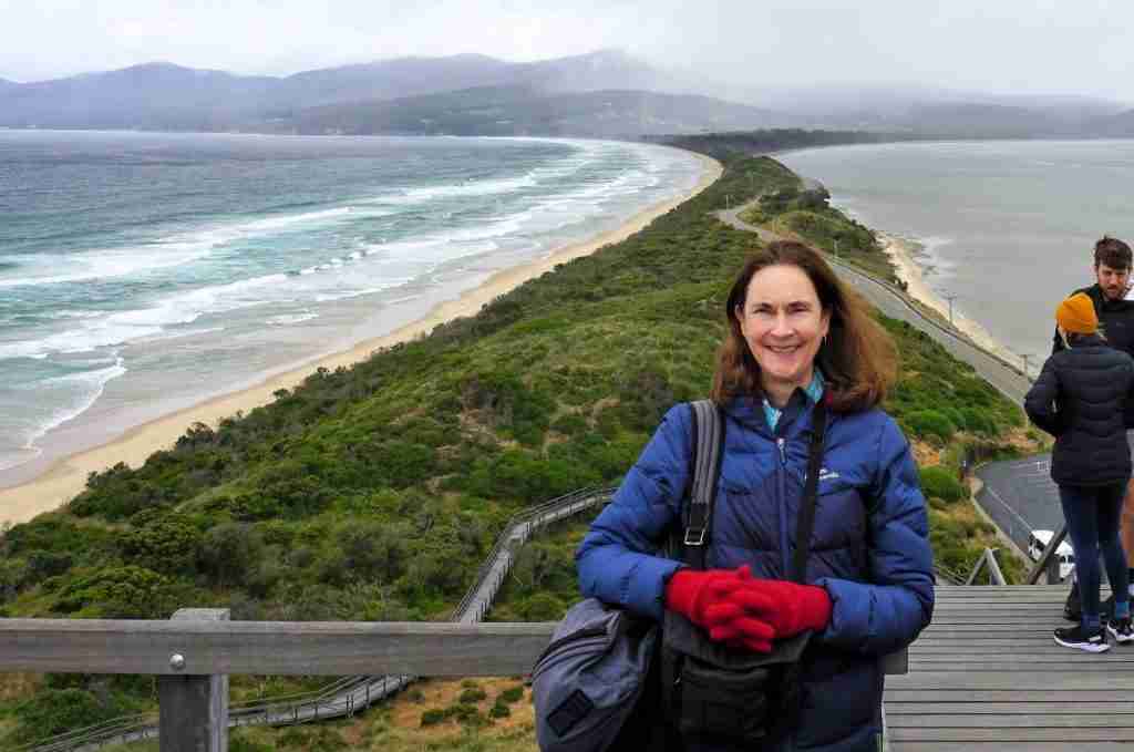 Beaches on either side of the neck at Bruny Island