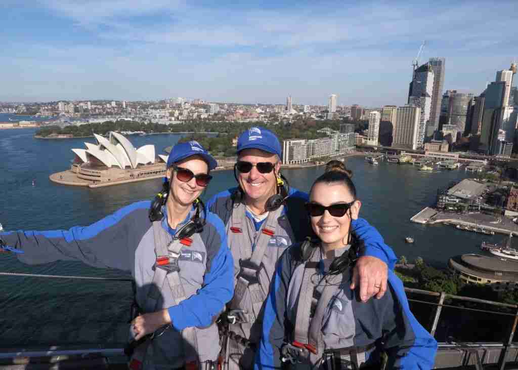 the sublime view from the top of the Sydney Harbour Bridge