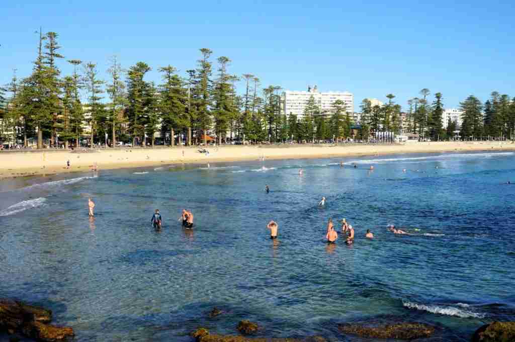 Swimmers at Manly Beach