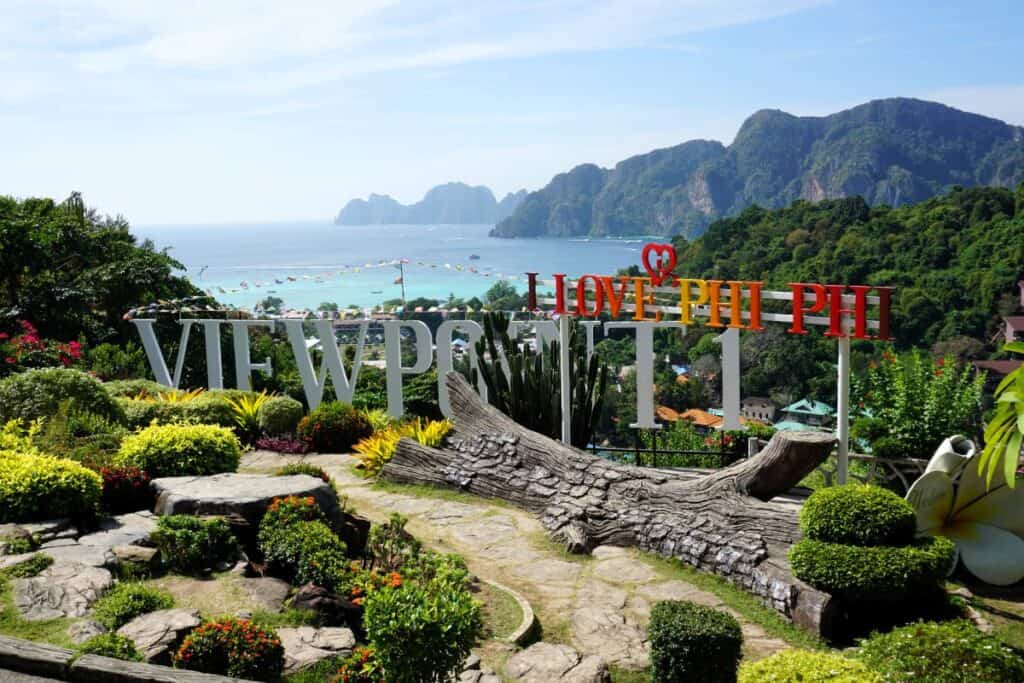 Phi Phi island viewpoint and garden