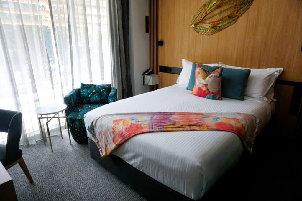 Inside my room at the Crystalbrook Bailey in one of the best areas to stay in Cairns